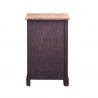 Mobili Rebecca Bedside Furniture Storage unit 3 Drawers Wood Brown 63x40x27