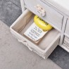 Shabby white pickled bench with 2 drawers and 2 baskets - Mobili Rebecca