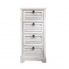 Vintage white pickled chest of drawers with 4 drawers - Mobili Rebecca