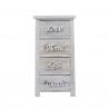 Cassettiera bianca shabby con scritte decorative - Mobili Rebecca