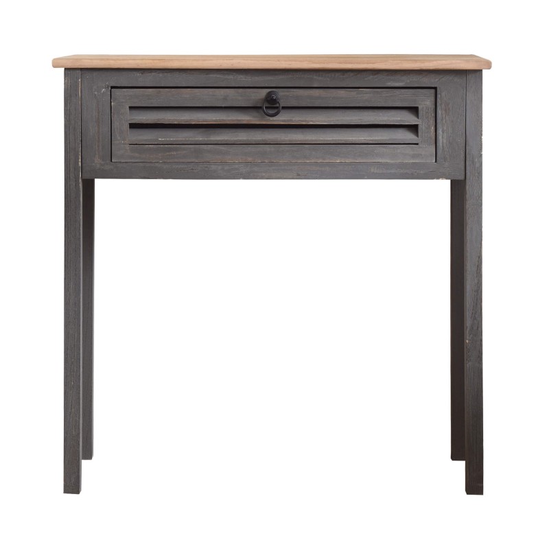 Mobili Rebecca Desk Table 1 Drawer Wood Blue Natural Bedroom 75x75x30,5