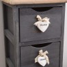 Cassettiera nera shabby e industrial con 4 cassetti - Mobili Rebecca