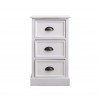 Mobili Rebecca Bedside Cabinet Storage Units White 3 Drawers Shabby 63x37x27