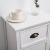 Mobili Rebecca Bedside Cabinet Storage Units White 3 Drawers Shabby 63x37x27