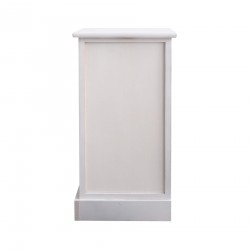 Rebecca Mobili Table de Nuit Chevet 3 Tiroirs Blanc Classique 63x37x27