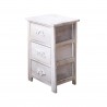 Mobili Rebecca Cabinet Bedside 3 Drawers White Shabby chic Vintage 56x37x27