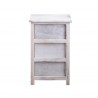 Mobili Rebecca Cabinet Bedside 3 Drawers White Shabby chic Vintage 56x37x27