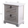 Rebecca Mobili Nachttisch Schrank 2 Schubladen Holz Vintage Shabby 45x42x29