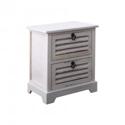 Mobili Rebecca Cabinet Chest of drawers Cupboard Wood White 2 Drawers 45x42x29