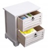 Mobili Rebecca Cabinet Chest of drawers Cupboard Wood White 2 Drawers 45x42x29