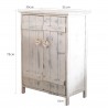 Rebecca Mobili Comoda Mueble 2 Puerta Madera Blanco Shabby 70x51x30