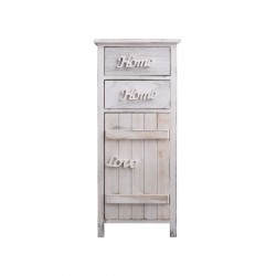 Mobili Rebecca Bedside Furniture 2 Drawers White Shabby chic Vintage 84x37x30