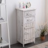 Mobili Rebecca Bedside Furniture 2 Drawers White Shabby chic Vintage 84x37x30