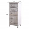 Mobili Rebecca Bedside Furniture 2 Drawers White Shabby chic Vintage 84x37x30