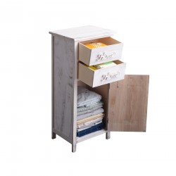 Rebecca Mobili Cajonera Comoda Mueble 2 cajoneras 1 Puerta 84x37x30