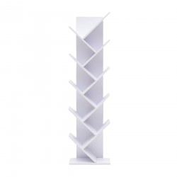 Contemporary style white bookcase with 10 shelves - Mobili Rebecca