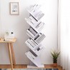 Contemporary style white bookcase with 10 shelves - Mobili Rebecca