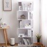 Mobili Rebecca Bookcase Shelving Unit 5 Shelves Wood White Modern 172,5x60x24,5