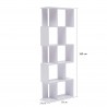 Mobili Rebecca Bookcase Shelving Unit 5 Shelves Wood White Modern 172,5x60x24,5