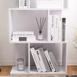 Mobili Rebecca Bookcase Shelving Unit 5 Shelves Wood White Modern 172,5x60x24,5