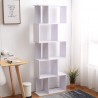 Mobili Rebecca Bookcase Shelving Unit 5 Shelves Wood White Modern 172,5x60x24,5