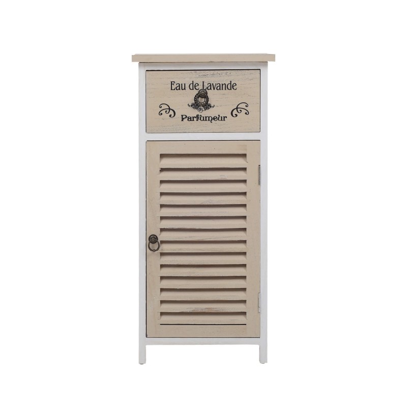 Rebecca Mobili Aktenschrank Schrank 1 Schublade 1 Tür Holz weiß Shabby 75x32x27