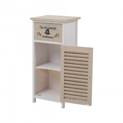 Rebecca Mobili Aktenschrank Schrank 1 Schublade 1 Tür Holz weiß Shabby 75x32x27