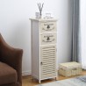 Mobili Rebecca Cabinet bedside 2 drawers Wood Light colour Shabby 86x32x27