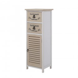 Mobili Rebecca Cabinet bedside 2 drawers Wood Light colour Shabby 86x32x27