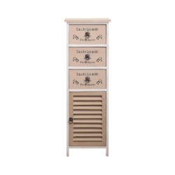 Mobili Rebecca Cabinet 3 drawers Wood Light colour White Shabby 94x32x27