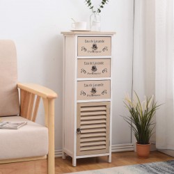 Mobili Rebecca Cabinet 3 drawers Wood Light colour White Shabby 94x32x27