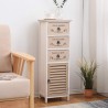 Mobile in stile shabby decorato 1 anta e 3 cassetti - Mobili Rebecca