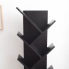 Rebecca Mobili Etageres Bibliotheque Bois Noir Design Contemporain 160x44,5x22