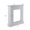 Mobili Rebecca Fireplace Decorative Frame Wood White Modern Design 98x93x23