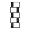 Bibliotheque Etageres Bois Noir Design Moderne - Mobili Rebecca