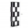 Bibliotheque Etageres Bois Noir Design Moderne - Mobili Rebecca