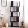 Bücherregal Regal 5 Fächer Holz schwarz modern - Mobili Rebecca