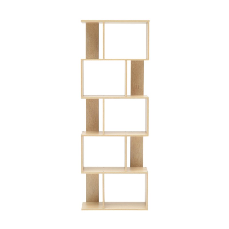 Bibliotheque Etageres Bois Beige Design Moderne - Mobili Rebecca