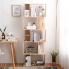 Bibliotheque Etageres Bois Beige Design Moderne - Mobili Rebecca