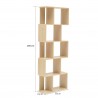 Bookcase Display Unit 5 Tiers Wood Beige Modern Style - Mobili Rebecca