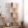 Bibliotheque Etageres Bois Beige Design Moderne - Mobili Rebecca