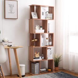 Bibliotheque Etagere 5 Etageres Bois Brun Living - Mobili Rebecca