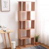 Bookshelf Display Unit 5 Shelves Wood Light Brown Modern - Mobili Rebecca