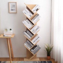 Etageres Bibliotheque Bois Brun Clair Design Contemporain - Mobili Rebecca