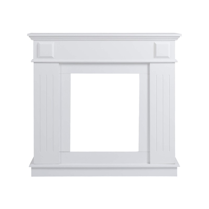 Fireplace Mantelpiece Wood White Retro Style - Mobili Rebecca