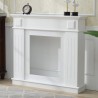 Fireplace Mantelpiece Wood White Retro Style - Mobili Rebecca