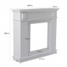 Fireplace Mantelpiece Wood White Retro Style - Mobili Rebecca