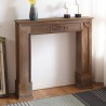 Mobili Rebecca Mantelpiece Fireplace Wood Brown Shabby 100x105x21