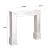 Fire surround in white wood pickled for living room - Mobili Rebecca