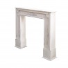 Fire surround in white wood pickled for living room - Mobili Rebecca